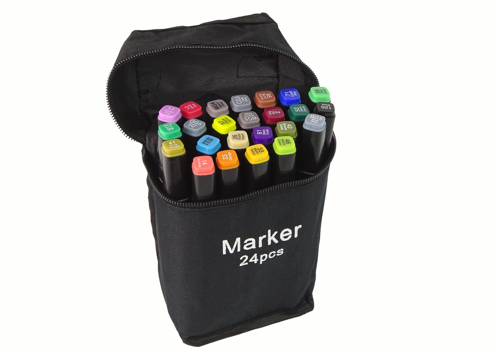 Set Of 24 Double-sided Alcohol Markers