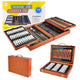 Large Professional Painting Set In A Wooden Carrying Case 174 Pieces