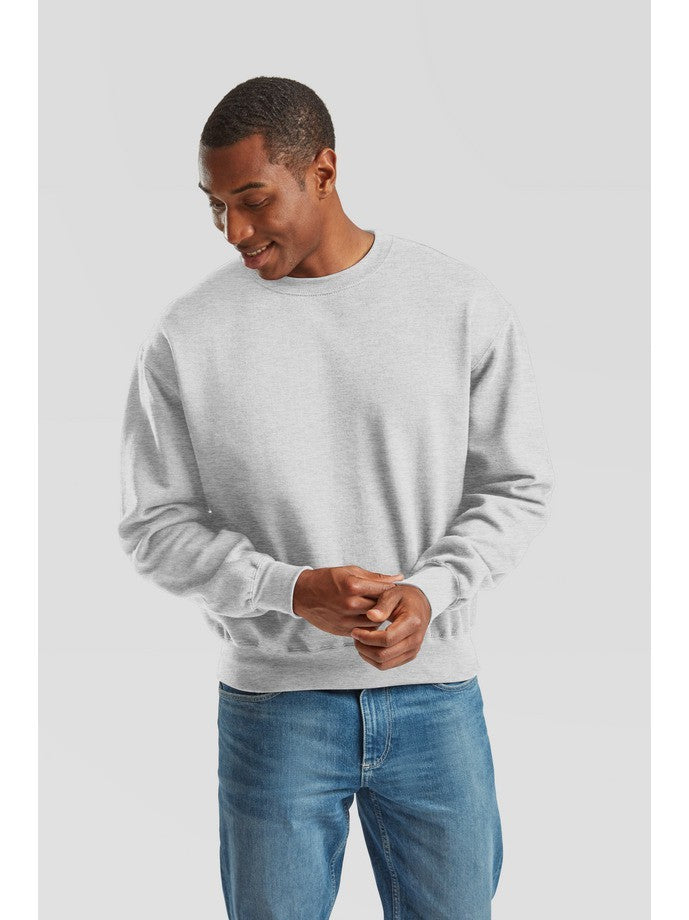 Sudadera Fruit Of The Loom Supercotton Sweat Adulto Gris