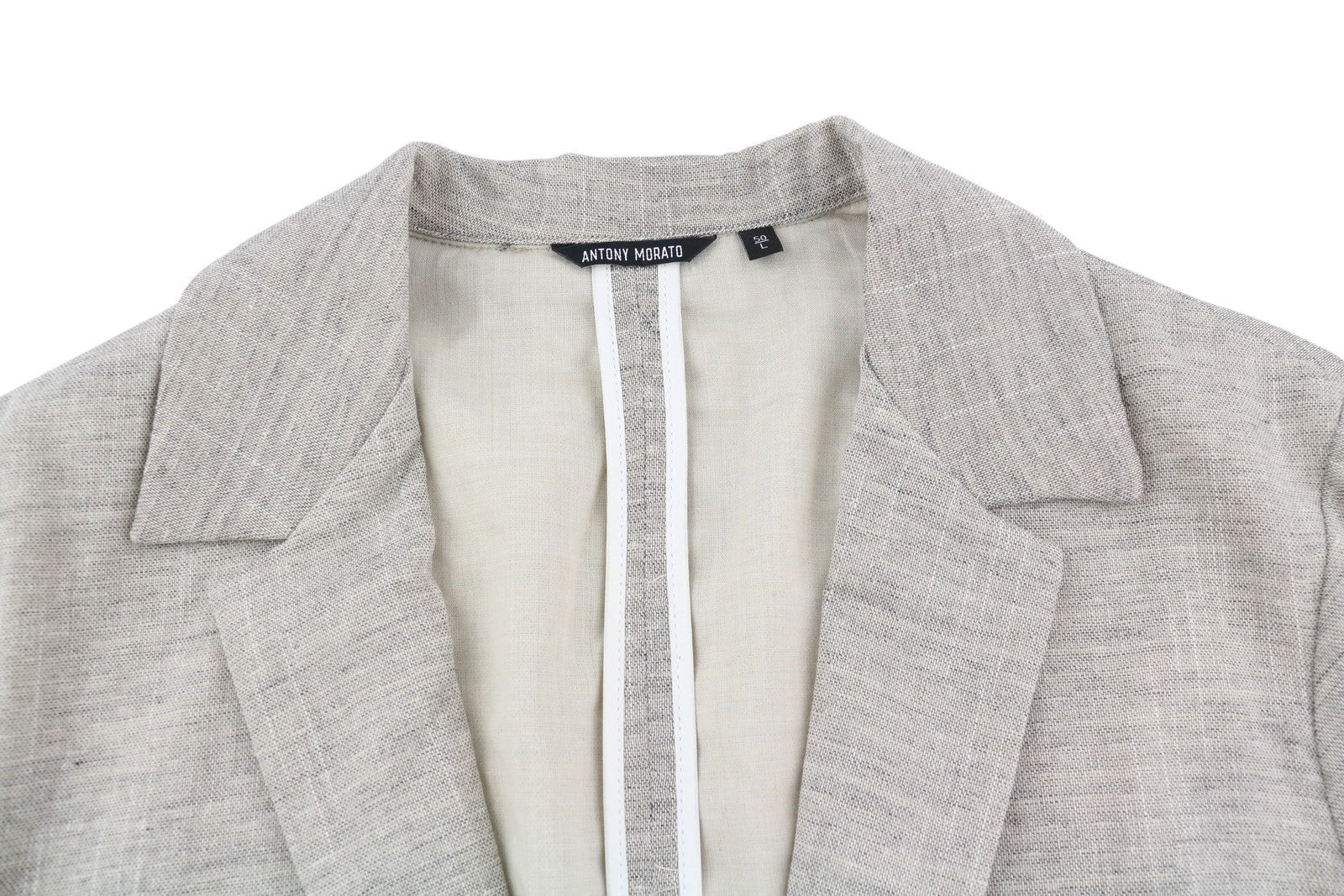 Antony Morato Men Blazerlight Brown Notch Lapel Button