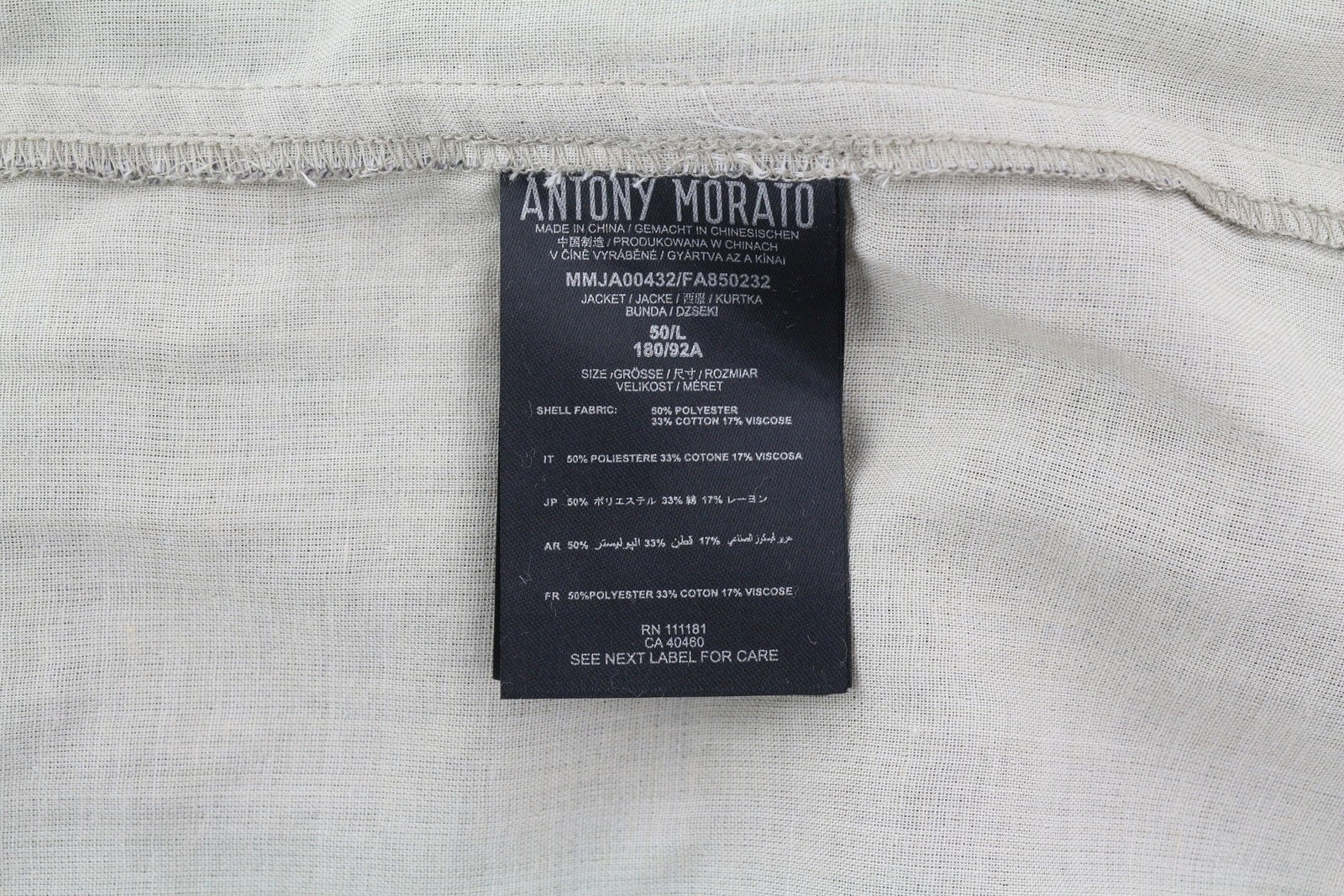 Antony Morato Men Blazerlight Brown Notch Lapel Button