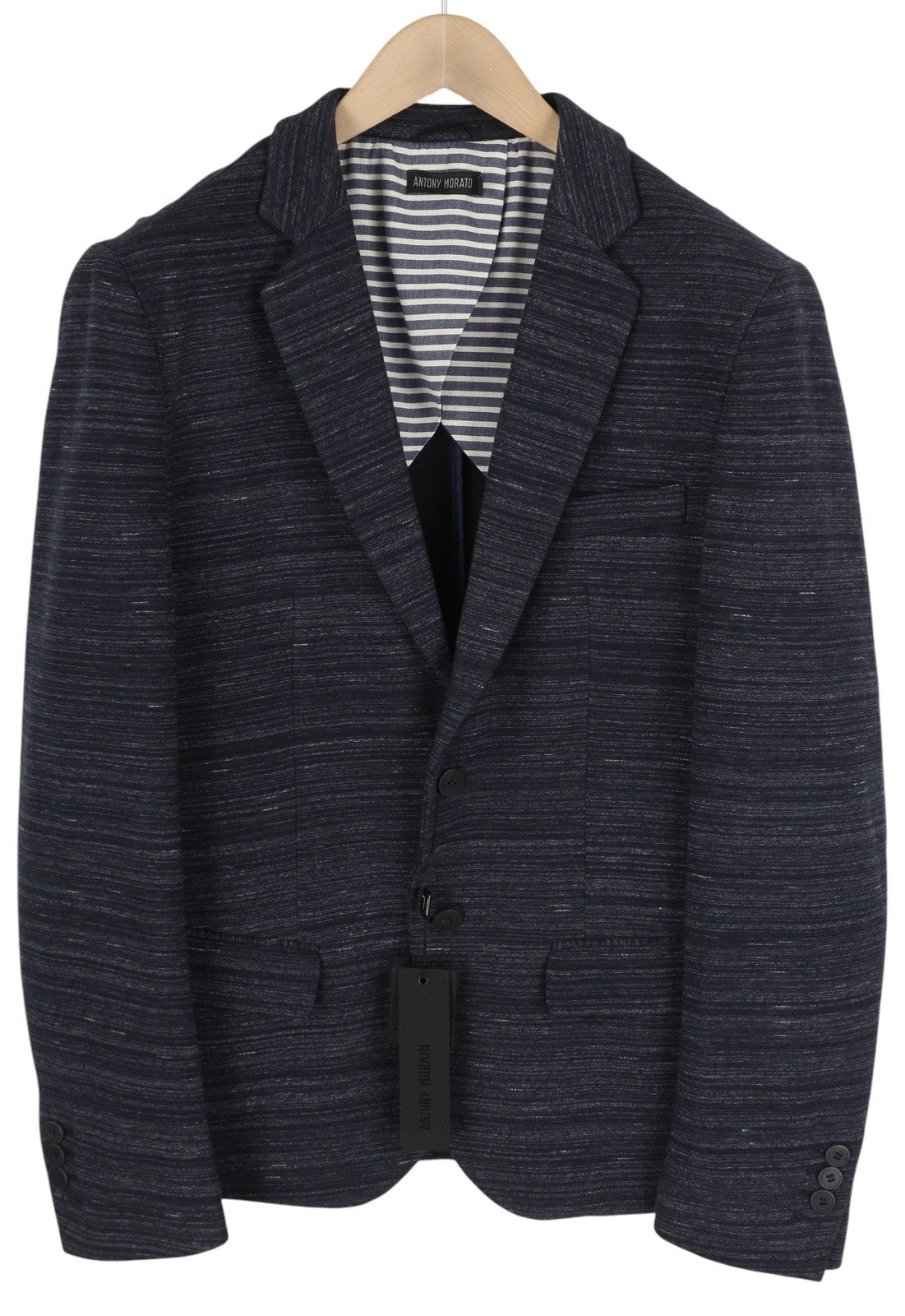 Blå bomuldsblazer