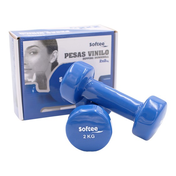Vinyl Dumbbells Set Softee Azul 05 Kg