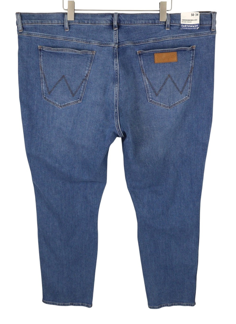 Wrangler Greensboro 803 Men Jeansblå Morrhår Blekt Vanlig Rak