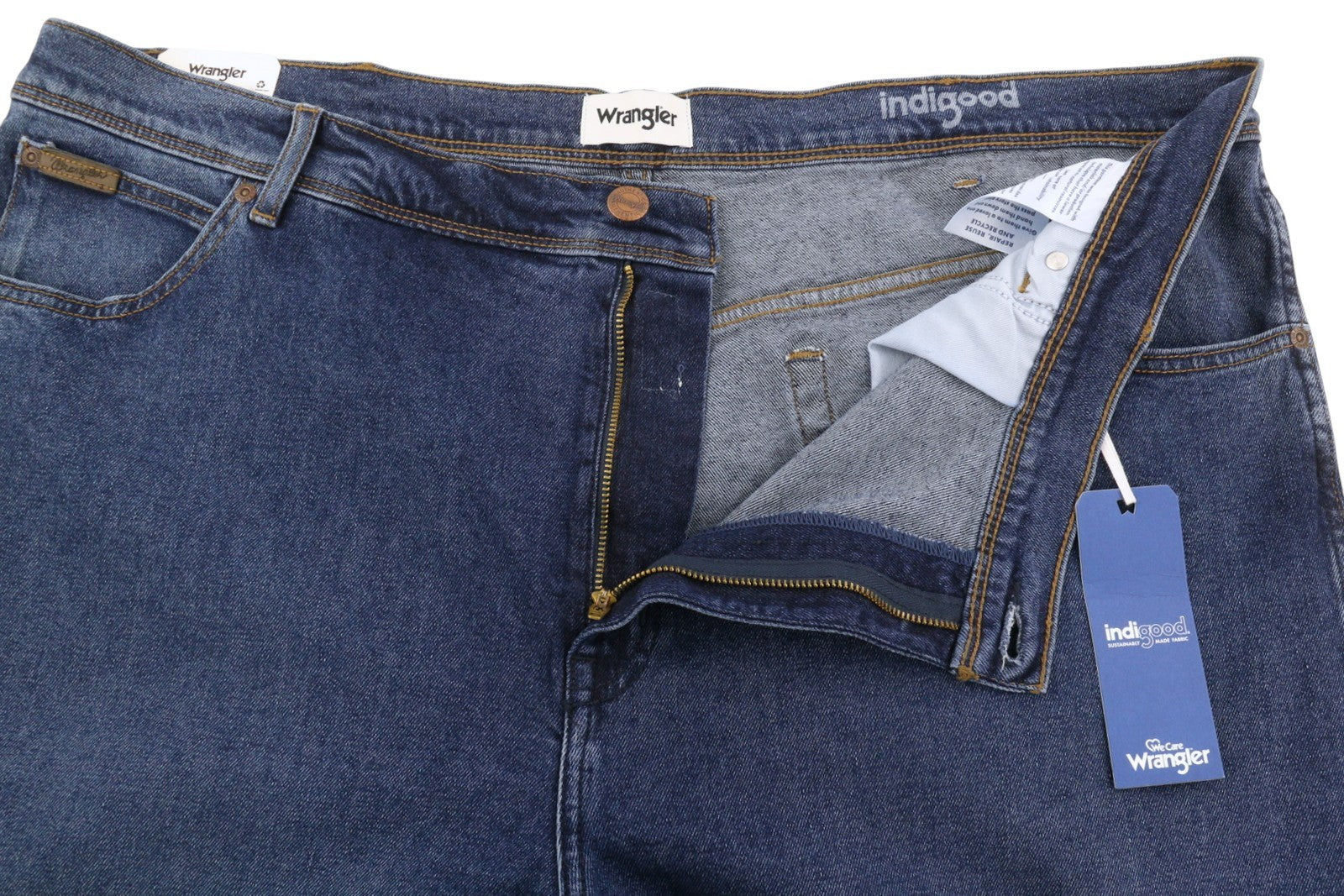 Wrangler Texas 821 Masculino Jeansblue Fade Effect Autêntico Straight Zip Fly