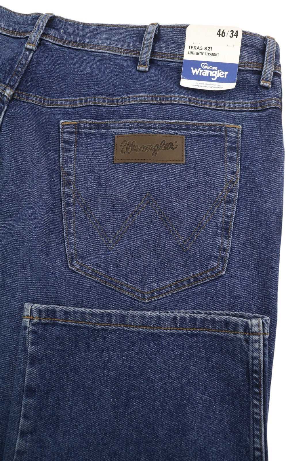 Wrangler Texas 821 Masculino Jeansblue Fade Effect Autêntico Straight Zip Fly