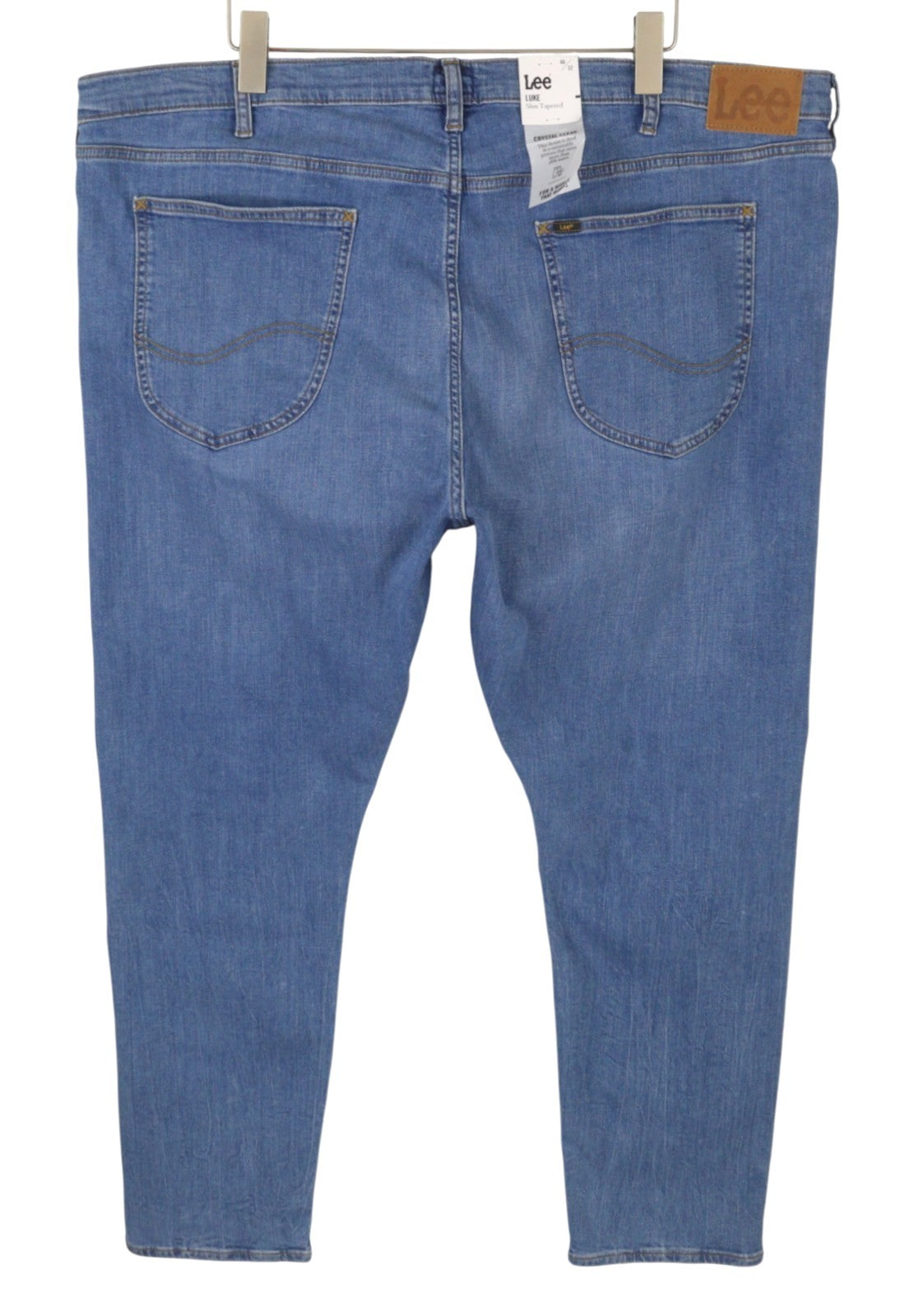 Lee Luke Men Jeansblue Whiskers Faded Slim Tapered Fit Denim