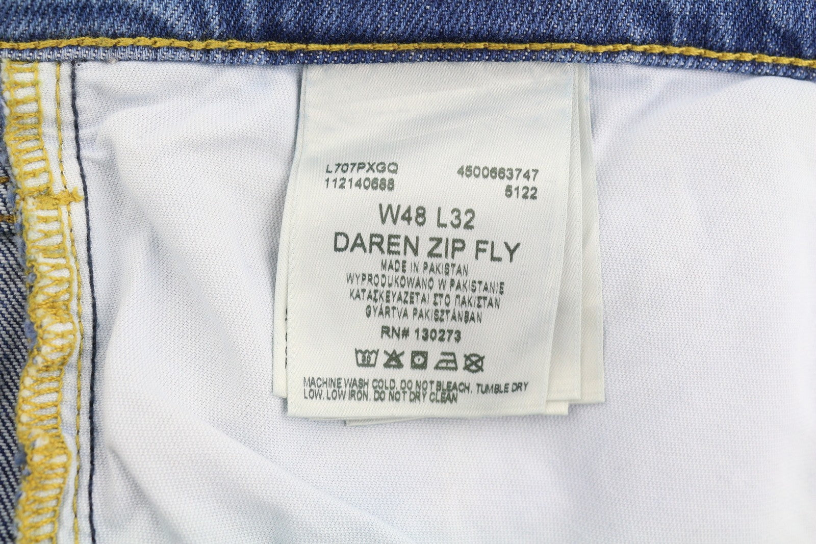 Lee Daren Zip Fly Mænd Jeansblå knurhår Falmet Regular Straight Zip
