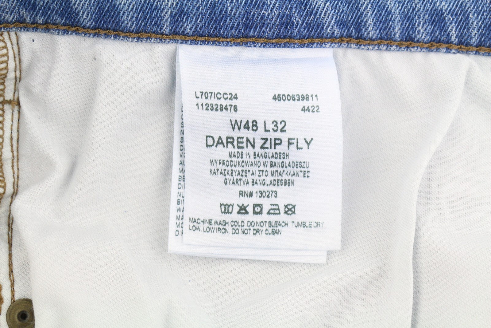 Lee Daren Zip Fly Herren Jeansblue Whiskers Faded Regular Straight Leg
