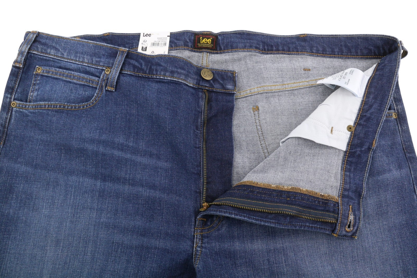 Lee Daren Zip Fly Mænd Jeansblå knurhår Faded Regular Straight Fit