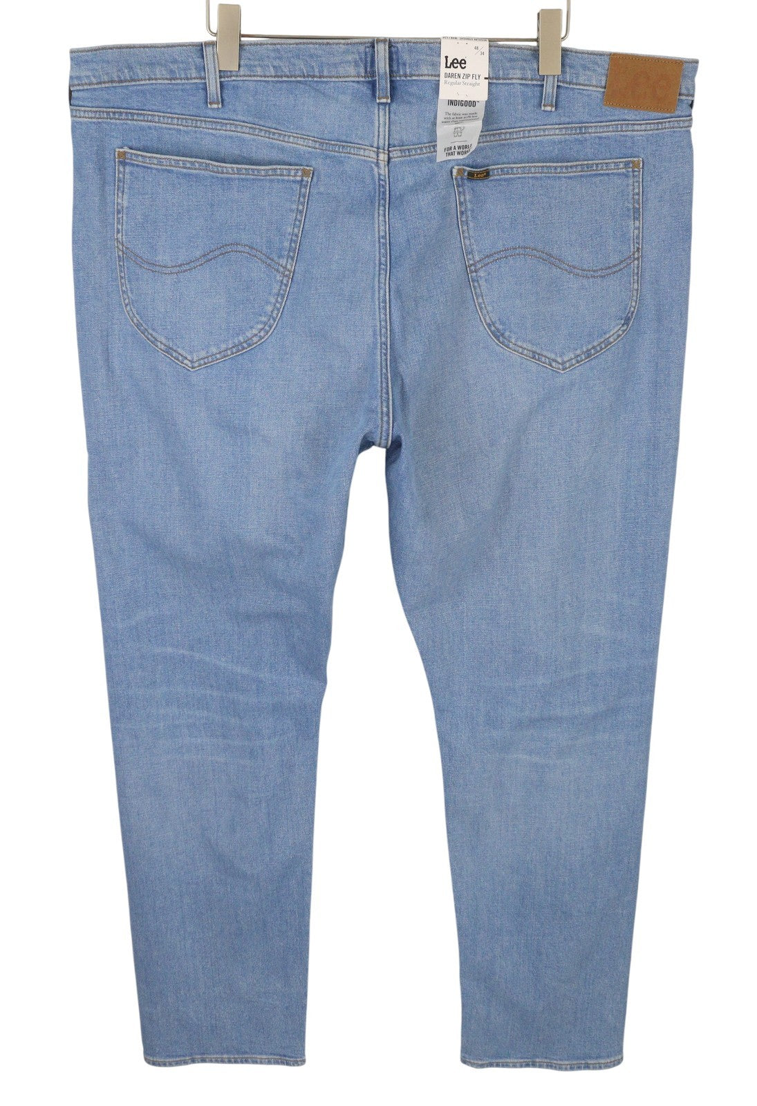 Lee Daren Zip Fly Masculino Jeans Azul Bigodes Desbotados Perna Reta Regular
