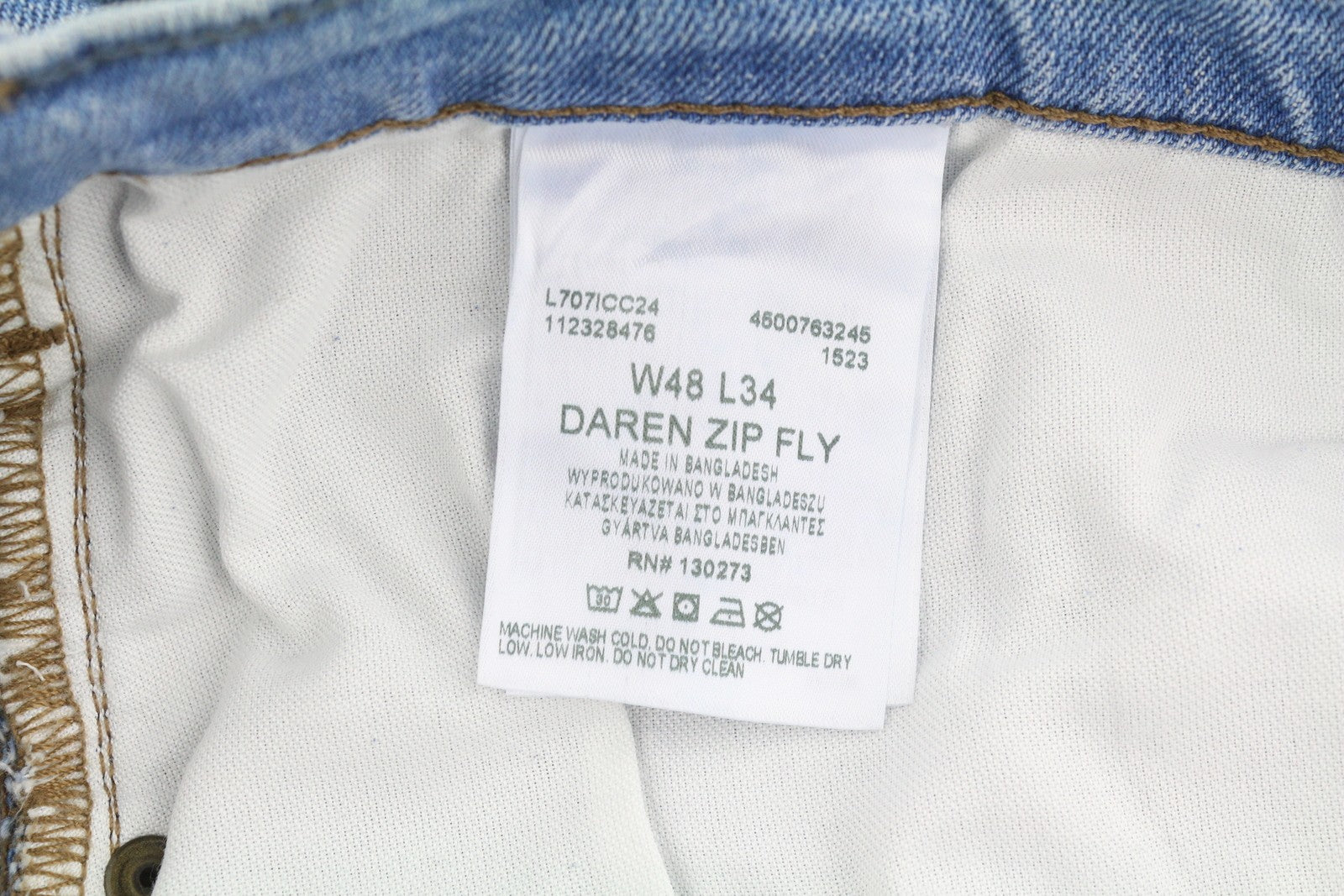 Lee Daren Zip Fly Masculino Jeans Azul Bigodes Desbotados Perna Reta Regular