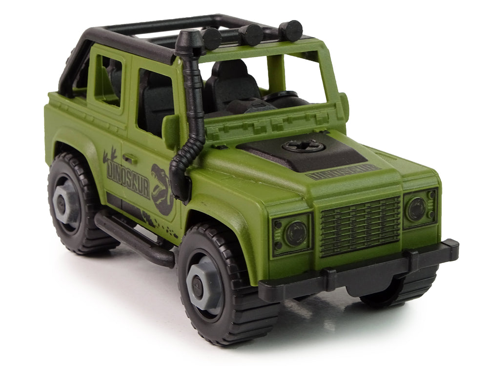 Voiture de transport de terrain de dinosaure vert bricolage