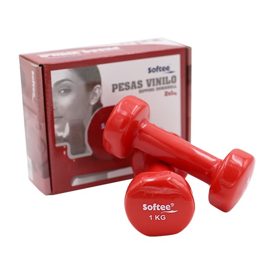 Dumbbells Vinyl Socraigh Softee Dearg 1 Kg