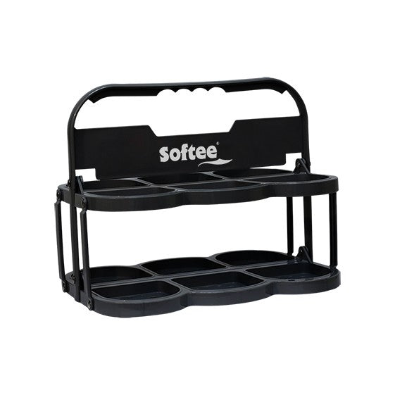 Porte-bouteille pliable Deluxe pour 6 bouteilles noir