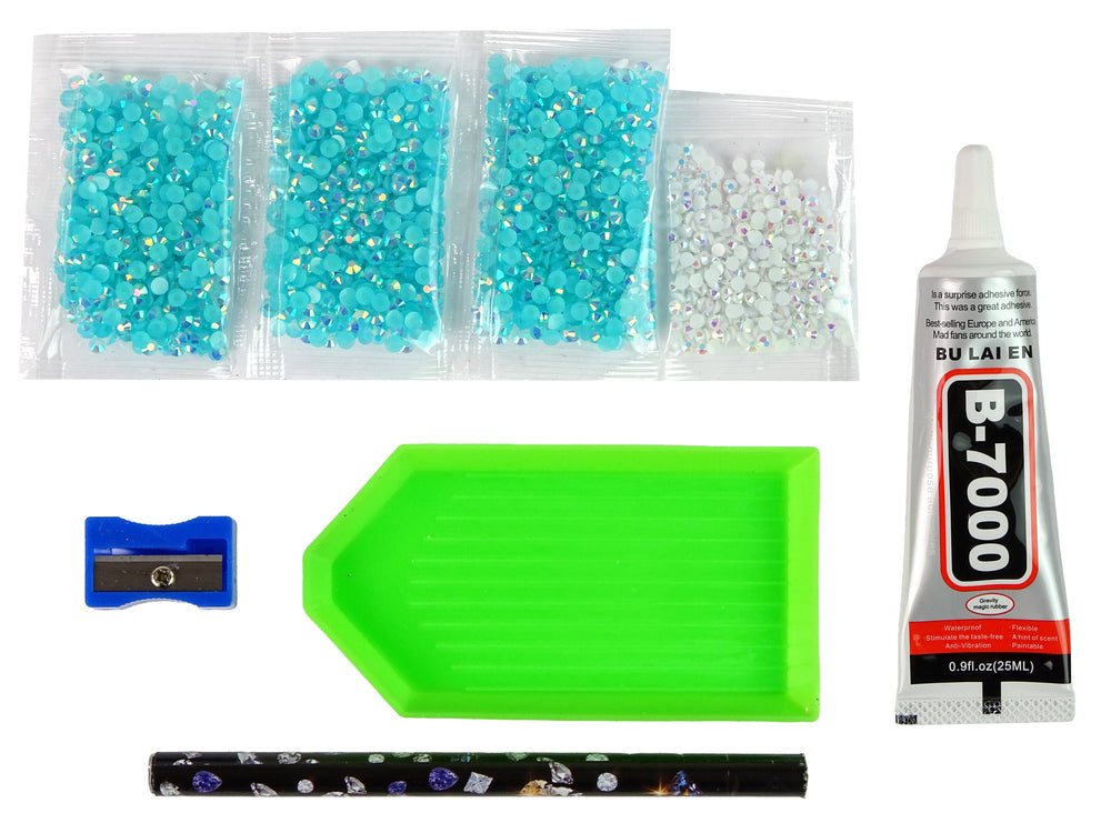 Creative Reindeer Kit Diy Diamonds Crystals Blue