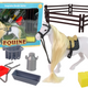Figura de caballo peinando accesorios de granja de caballos