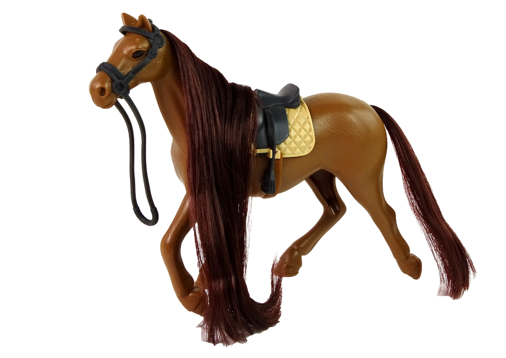 Figura de caballo peinando accesorios de granja de caballos