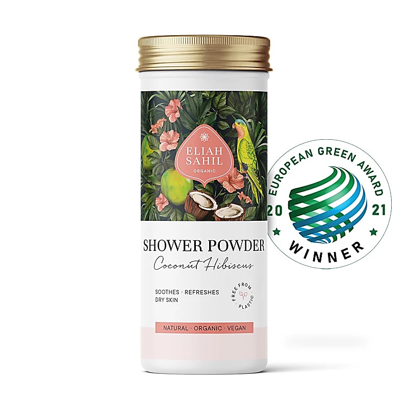 Polvere doccia Ibisco di cocco biologico Eliah Sahil - 90 G