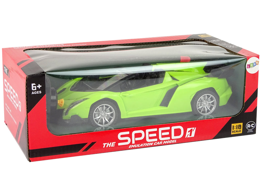 Remote Controlled Sports Car R/c 1:18 Green