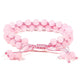 Pulseira quartzo rosa fileira dupla ajustável -- pacote de 2 peças - 0,6 cm