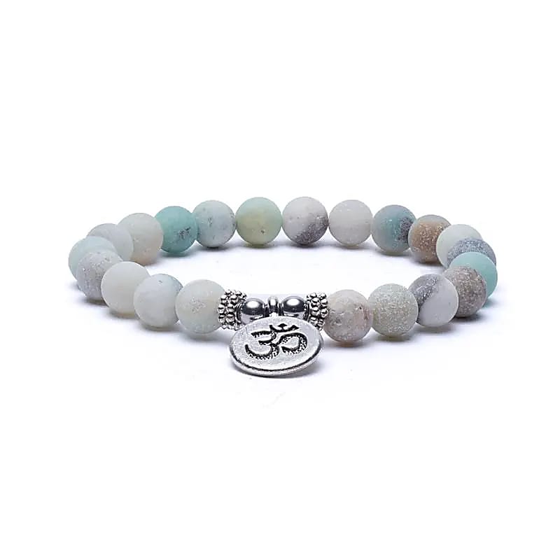 Mala/Armband Amazon Stone Elastic mit Ohm – Packung mit 2 Stück – 0,8 cm