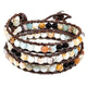 Bracelet Amazonite/black Agate - 0.6 Cm