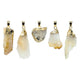 Pendentif Citrine brute (améthyste brûlée) - paquet de 5 pièces - ± 2 cm