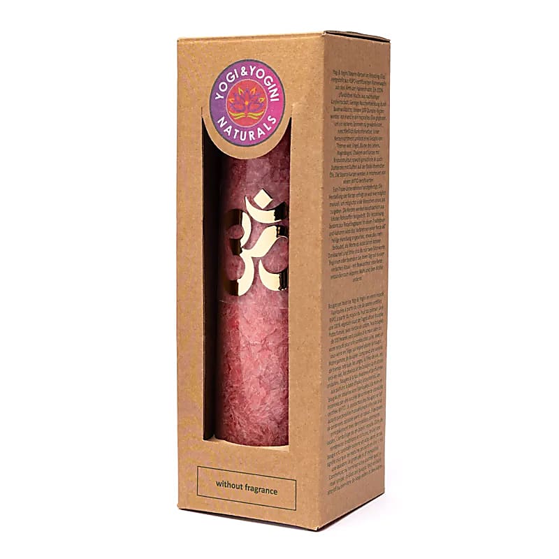 Candle Stearin Ohm Red Unscented - 21x6.5 Cm