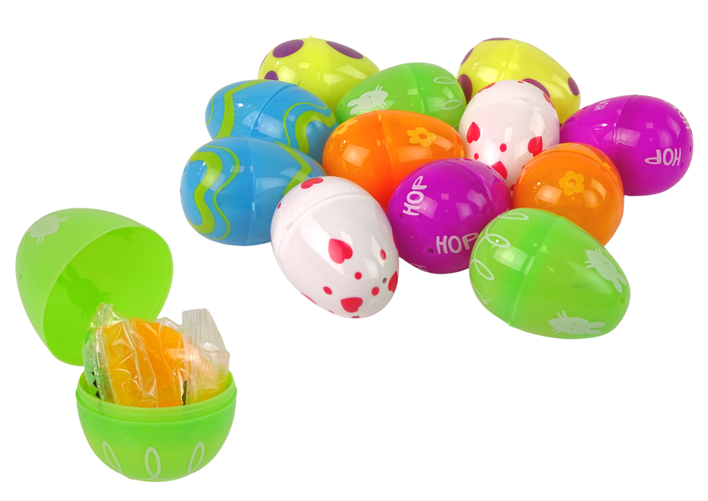 Easter Eggs Squishy Rabbit Toy Pack 12 Pieces