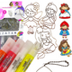Pandantive Pictura Vitralii Fusing Paint Princesses 6 Buc.