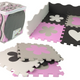 Eva Foam Educational Mat Puzzle For Babies Gray And Pink 25 Pcs.