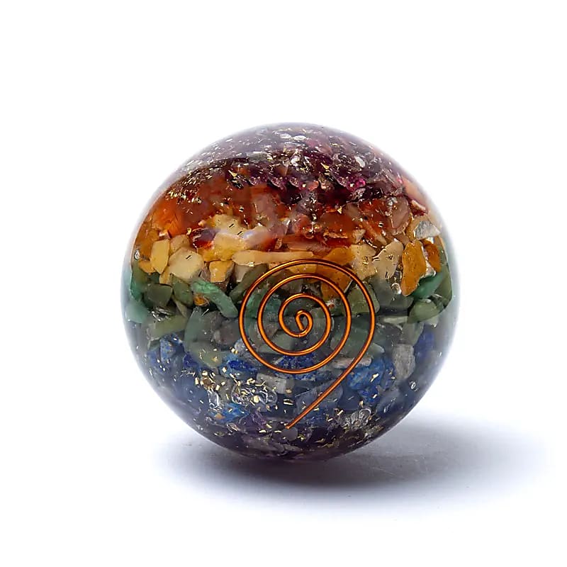 Orgonite Sphere 7 Chakra - ±5.5cm