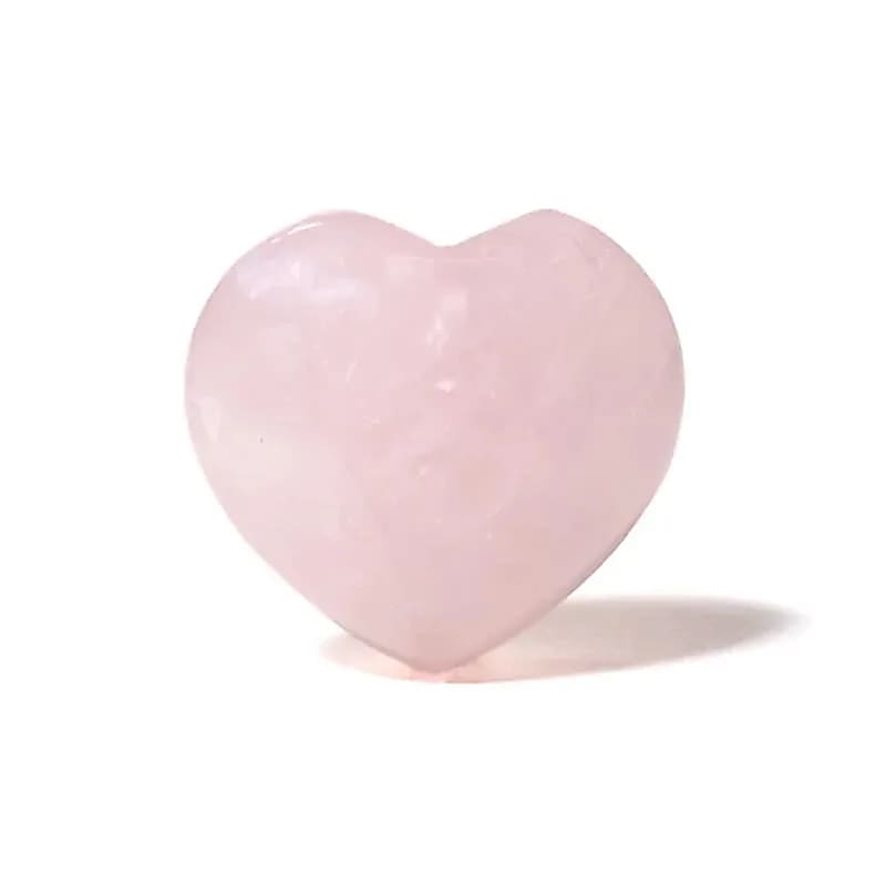 Rose Quartz Heart Worry Stone - ±4,5 cm