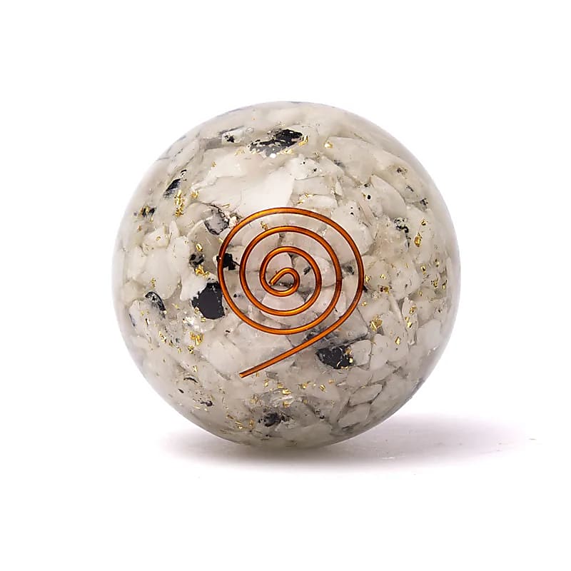 Orgonite Sphere Månsten Med Måne - ±5,5cm