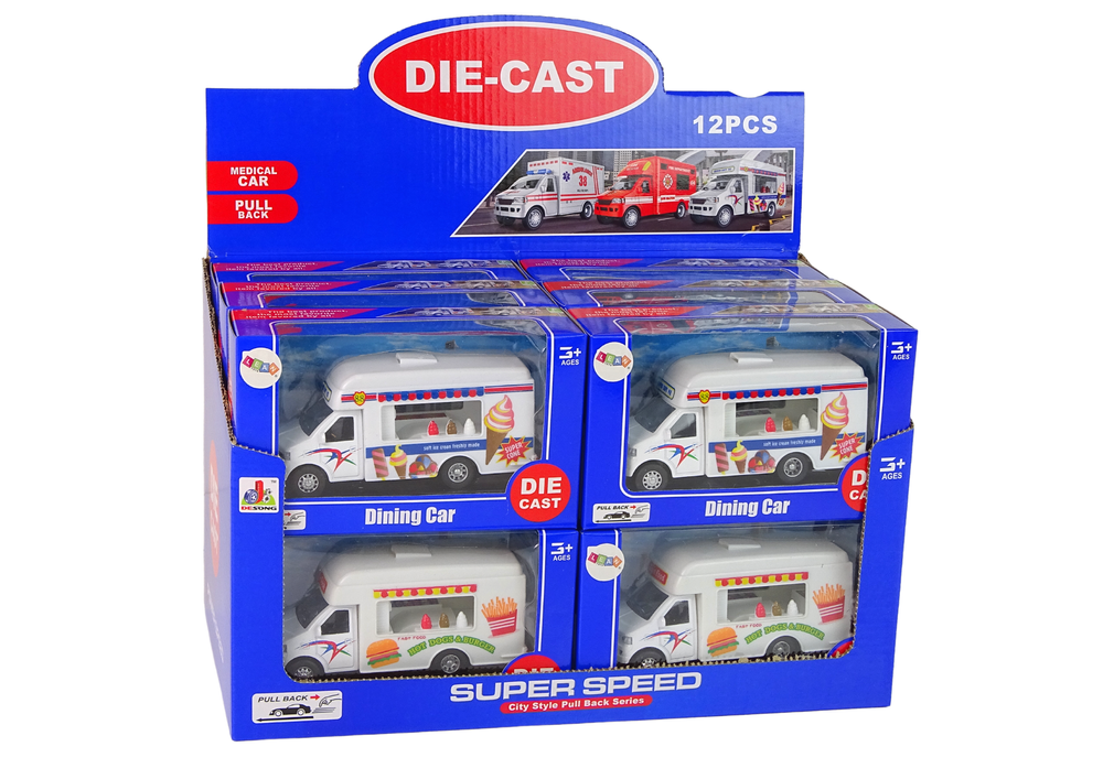 Auto Camper Ice Cream Shop Fast-food Resorcs Friction Drive 2 Models