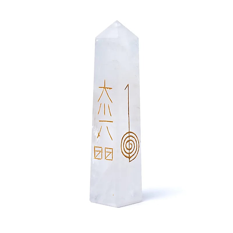 Bergkristall-Reiki-Obelisk – 7,5–10 cm