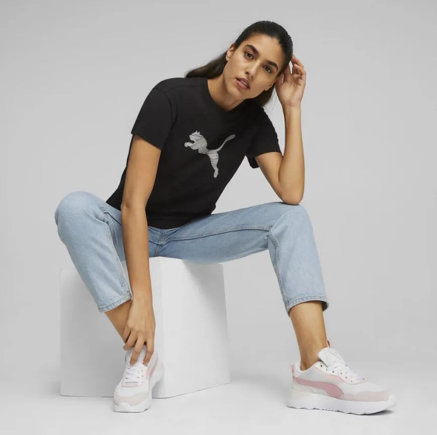 Puma Wmns Her Tshirt Noir Femme