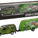 Jeep Vehicle Set With Pulling Dinosaur Trailer