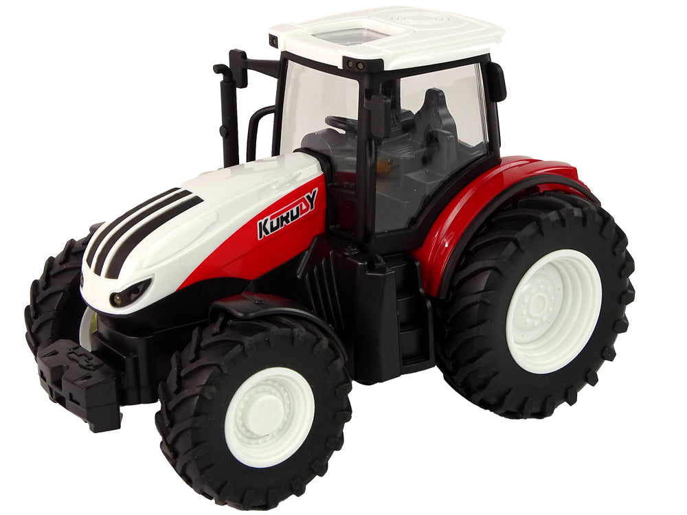 Agricultural Tractor 1:24 Remote Controlled R/c Pilot Farm White Red