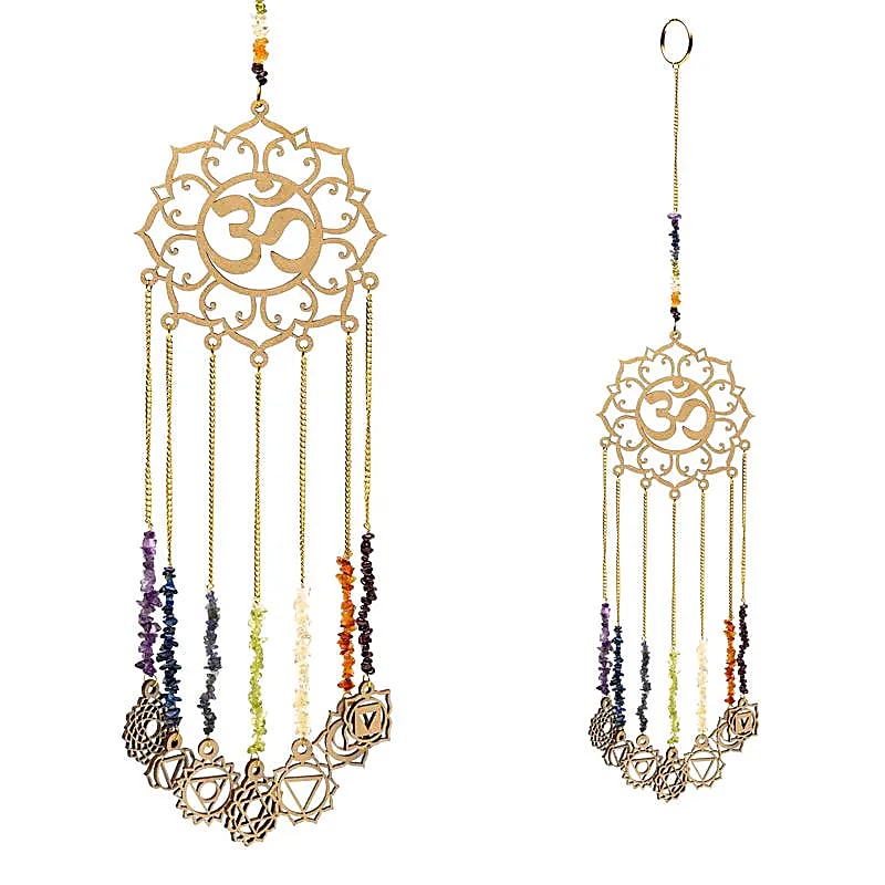 Feng Shui Decoratie Ohm/Chakra Symbolen --set van 2 stuks - ±40x8 Cm