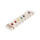 Seleniet Edelsteen Oplaadplaat Chakra Kralen - ±17x3cm