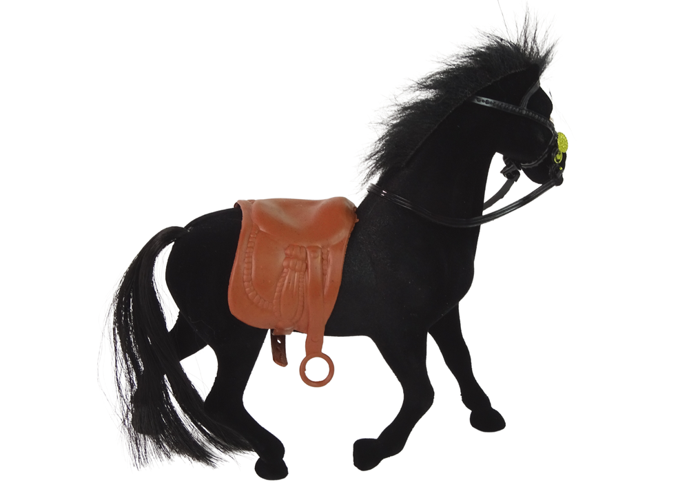 Velvet Horse Figurine Black