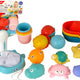Water Animals Rubber Mesh Bathing Set Sea Creatures 17 Pieces