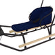 Sled Mattress Soft Three Fasteners Navy Blue