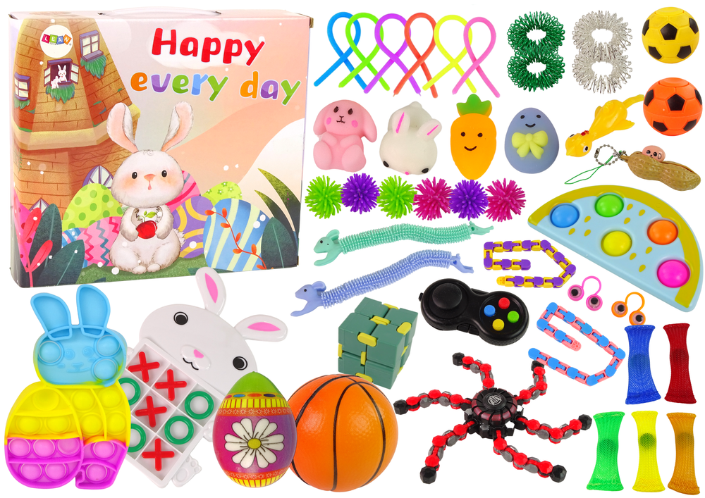 Easter Fidget Toys Pop It Squishy Anti-stress Set di giocattoli da 41 pezzi.