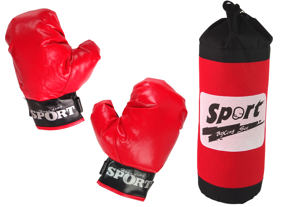 Boxing Set Sack + Velcro Gloves