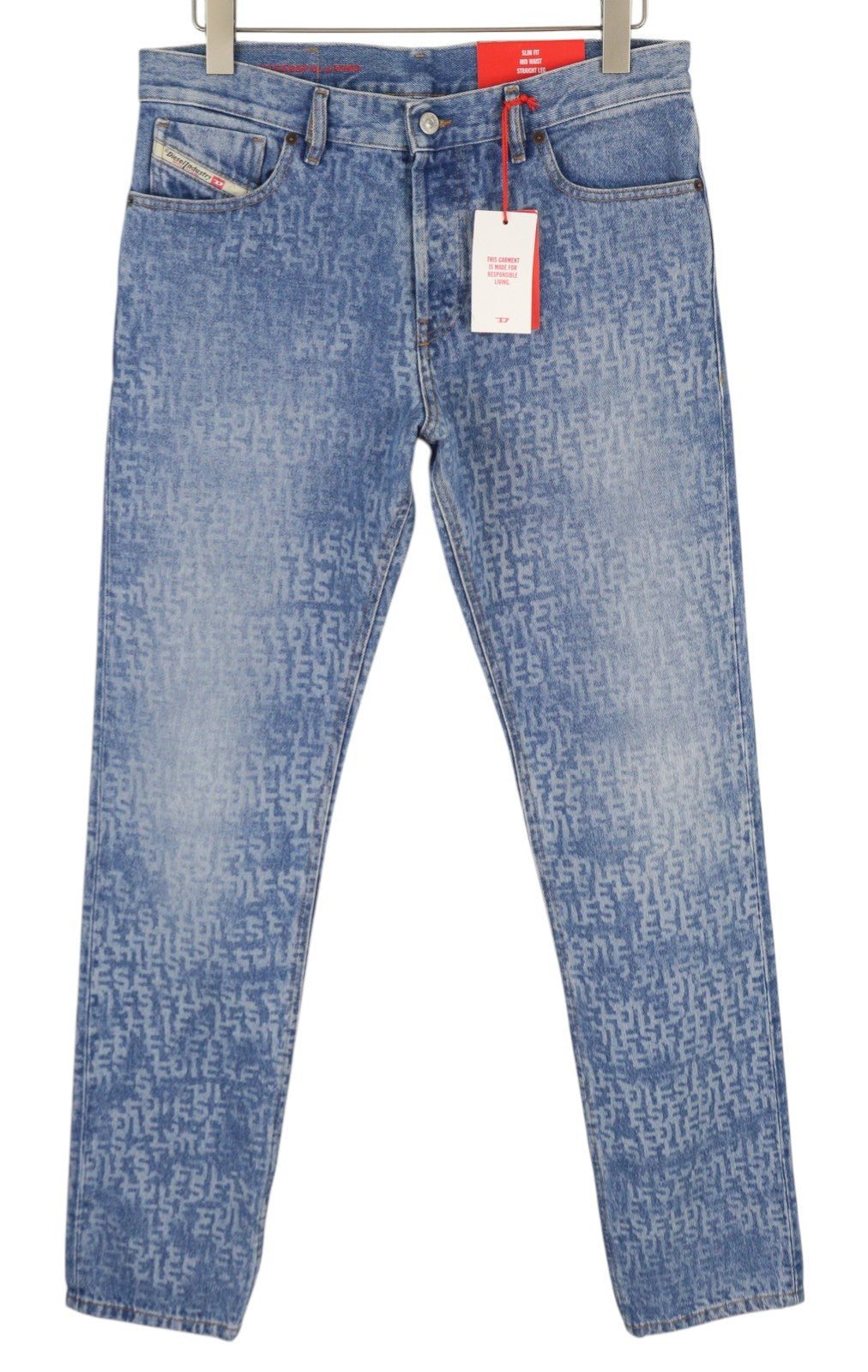 Diesel 1995 007f5 Herre Jeansslim Straight Denim Logo Rrp250