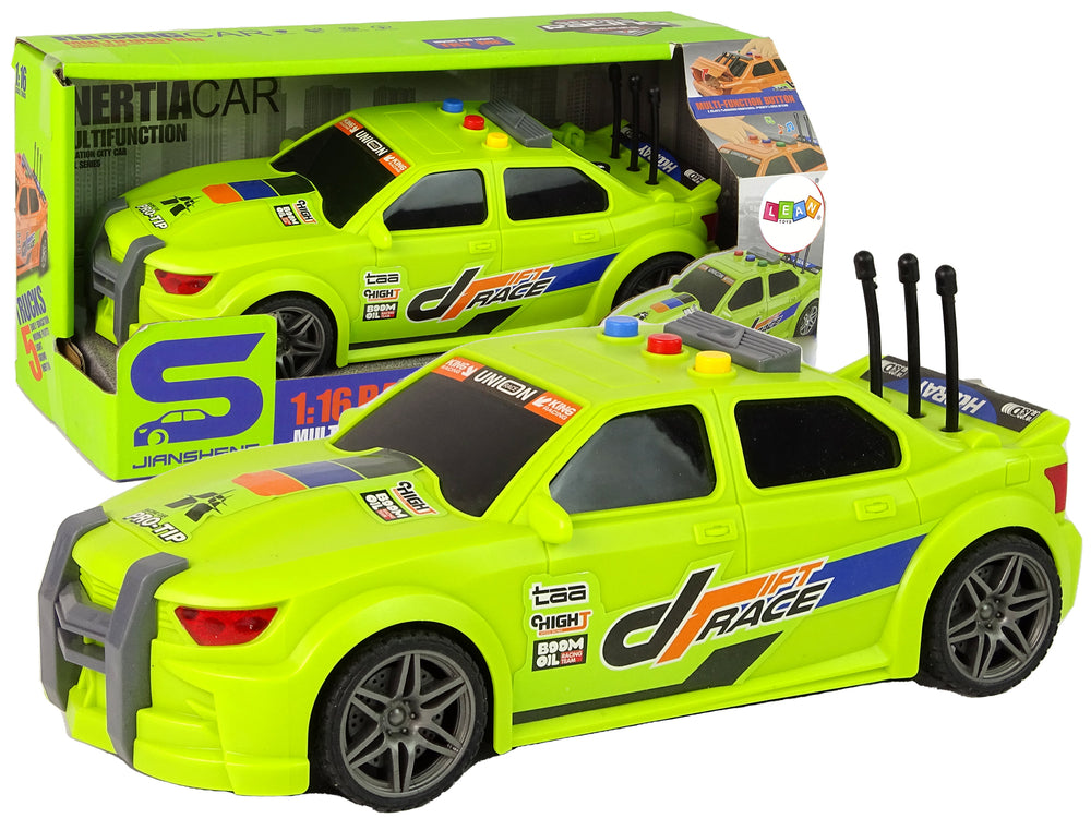Sports Car Racing Lights Sounds Green 1:16