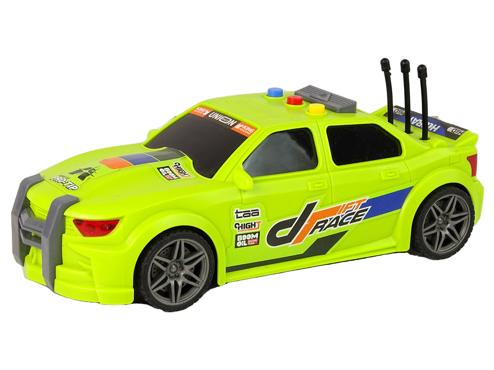 Sports Car Racing Lights Sounds Green 1:16